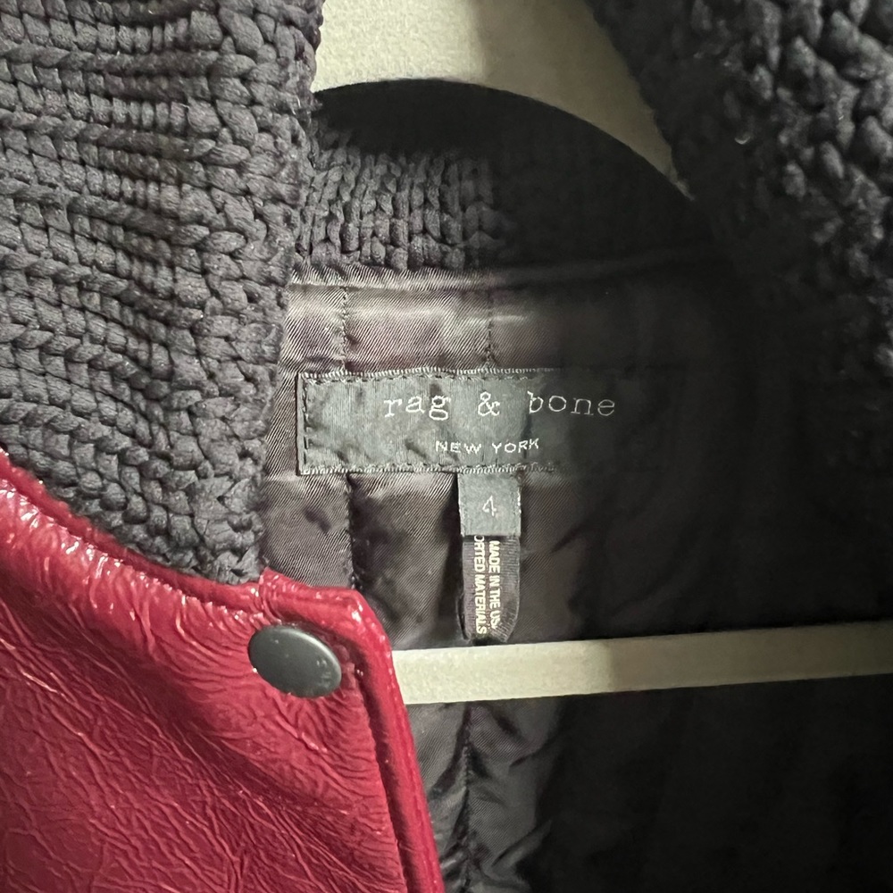 Rag And Bone Mazy Bomber In Oxblood - image 4